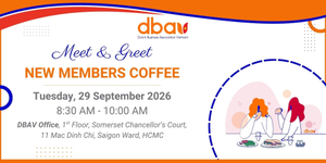 DBAV Meet and Greet, New Members Coffee poster